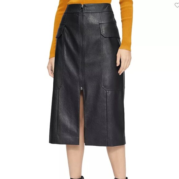 Ted Baker Dresses & Skirts - Ted Baker NWT Dayllaa Faux Leather Utility Pencil Skirt Size 4